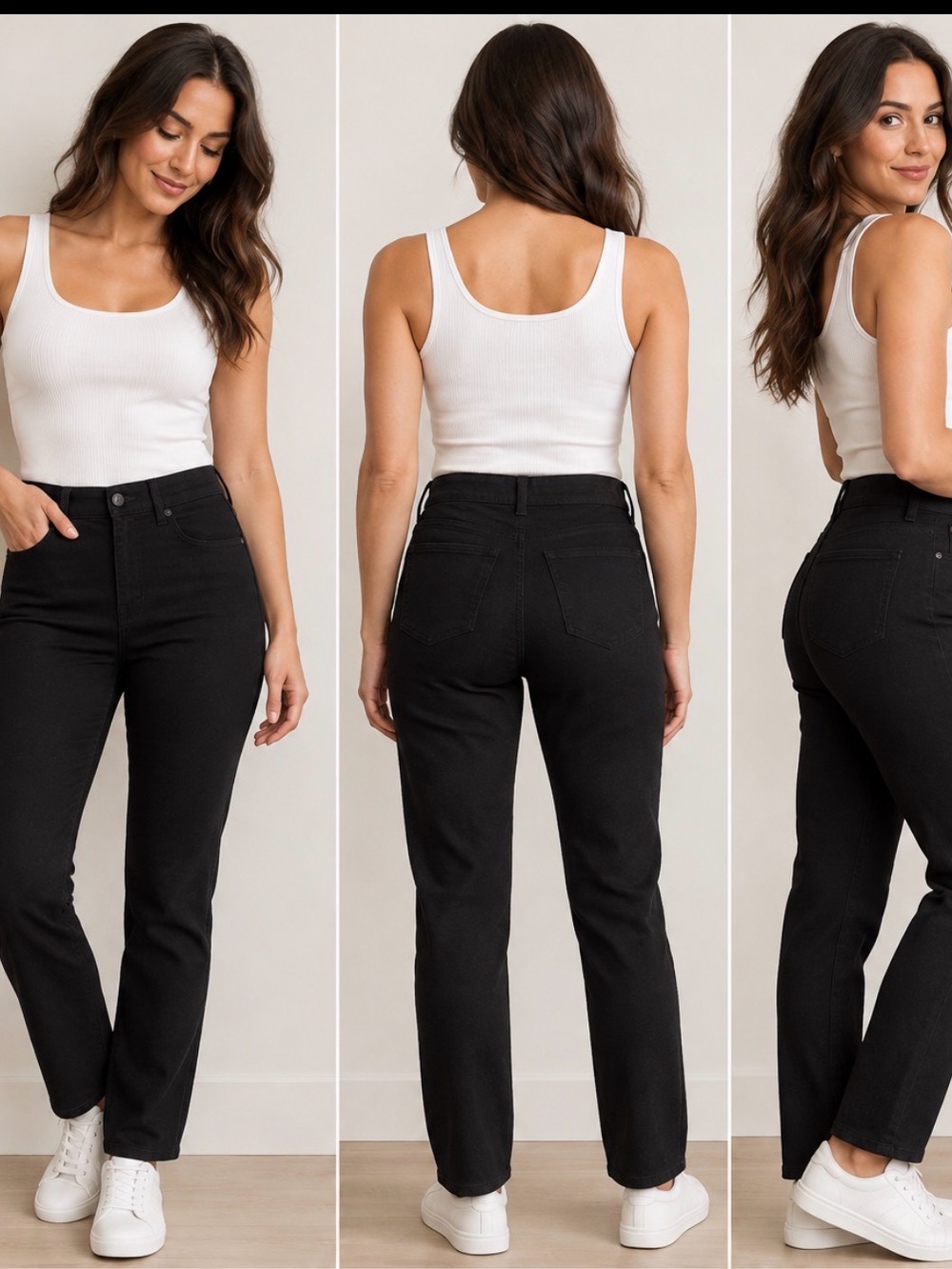 NWT SPANX Black Sculpt ReDefine Slim Straight Jeans High Rise size 12